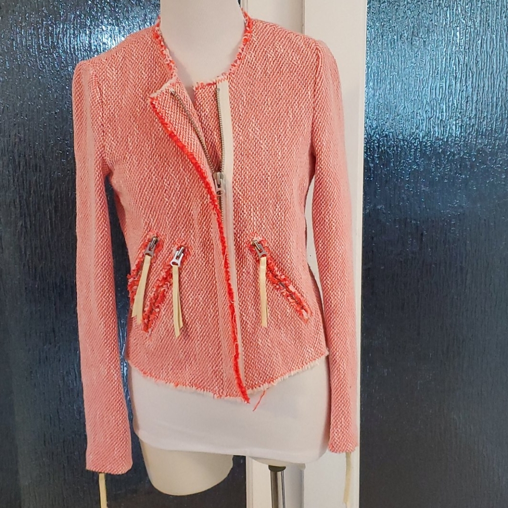 Rebecca Taylor Neon Tweed Jacket